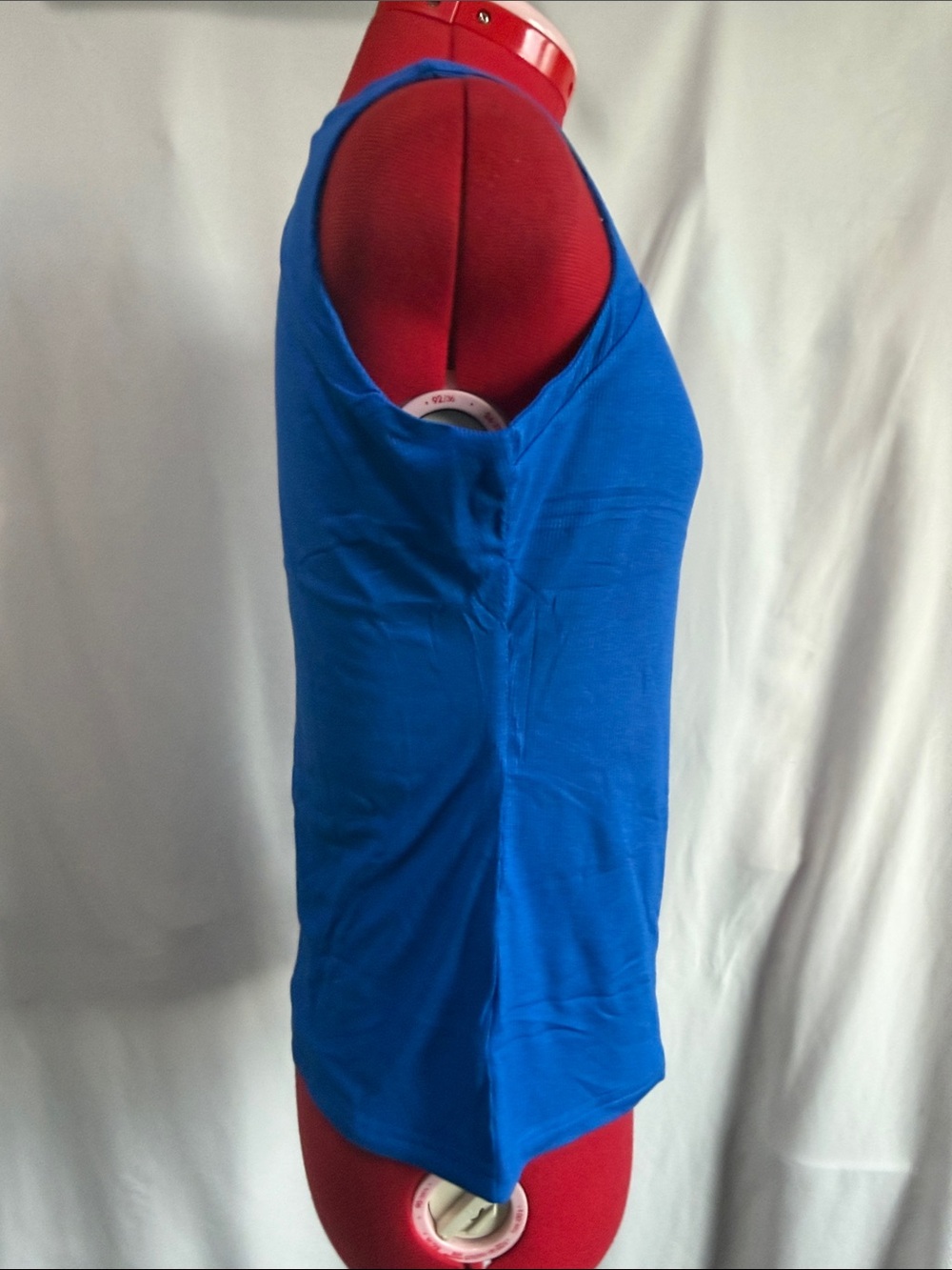 Blue Ribbed Square-Neck Tank Top - Picture 4 of 5